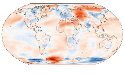 Anomalias da temperatura média do ar no mês de maio de 2021 (ECMWF)
