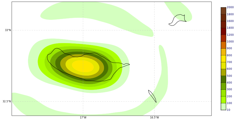 orografia ECMWF Madeira