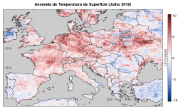 Anomalia Temperatura de Superficie (julho 2019)