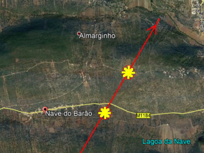 Mapa com a estimativa do percurso do tornado