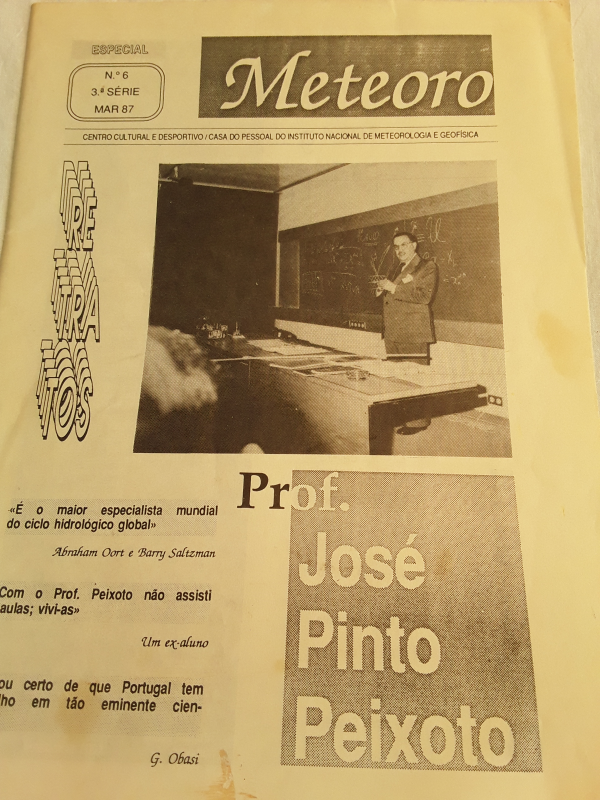 "Retrato do Prof. Pinto Peixoto", Revista Meteoro n.º6, Março 1987