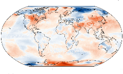 Anomalias da temperatura média do ar no mês de março de 2021 (ECMWF)