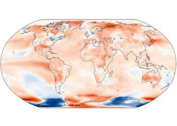 Anomalia da temperatura do ar à superfície para agosto de 2023 em relação à média no período 1991-2020. Fonte: Copernicus Climate Change Service/ECMWF