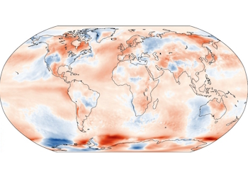 Anomalia da temperatura do ar à superfície para junho de 2023 em relação à média no período 1991-2020. Fonte: Copernicus Climate Change Service/ECMWF