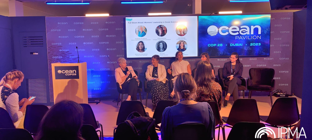 Panel "Leadership in Ocean Science" with the participation of IPMA Paleoceanography Researcher Fátima Abrantes (2nd from left to right)