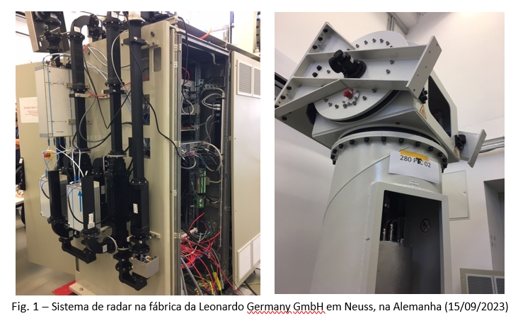 Fig. 1 – Sistema de radar na fábrica da Leonardo Germany GmbH em Neuss, na Alemanha (15/09/2023)