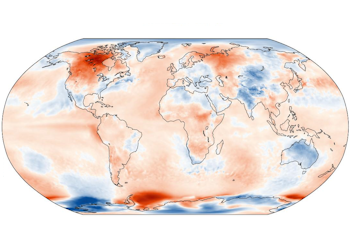 Figura 1: Percentil médio da temperatura do ar a 2 metros em maio de 2023. As categorias de cores referem-se aos percentis da distribuição de temperatura calculado a partir do período de referência de 1991–2020. Fonte: Copernicus Climate Change Service/ECMWF